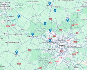 Carte intervention agence web Yvelines